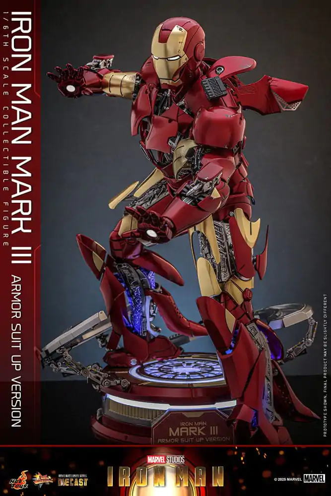 Iron Man Movie Masterpiece Lijevana akcijska figura 1/6 Iron Man Mark III (Armor Suit Up Version) 32 cm fotografija proizvoda