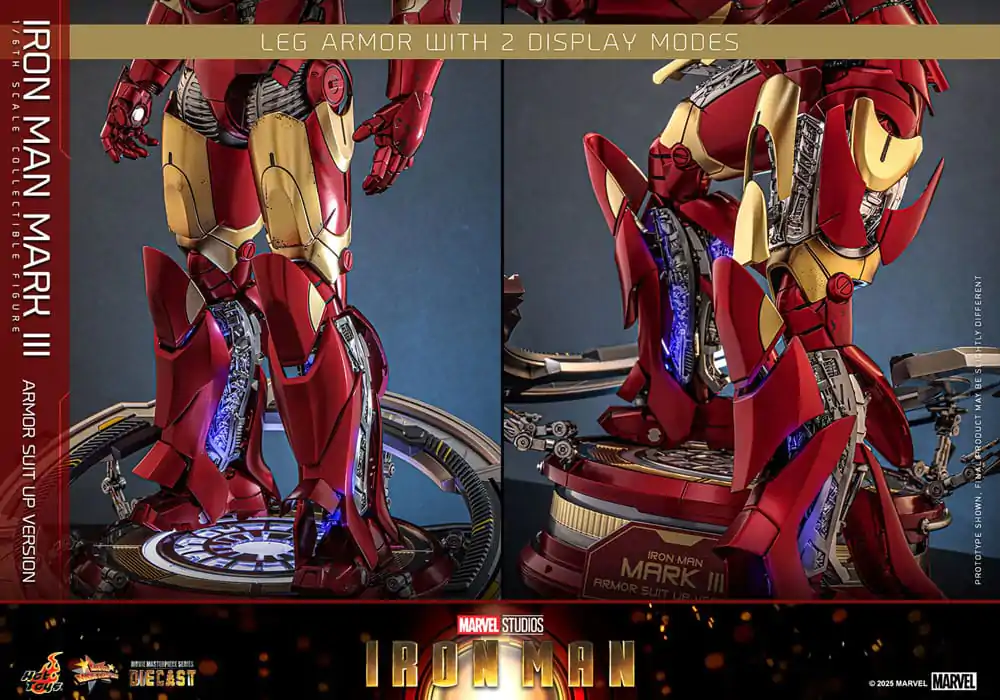 Iron Man Movie Masterpiece Lijevana akcijska figura 1/6 Iron Man Mark III (Armor Suit Up Version) 32 cm fotografija proizvoda