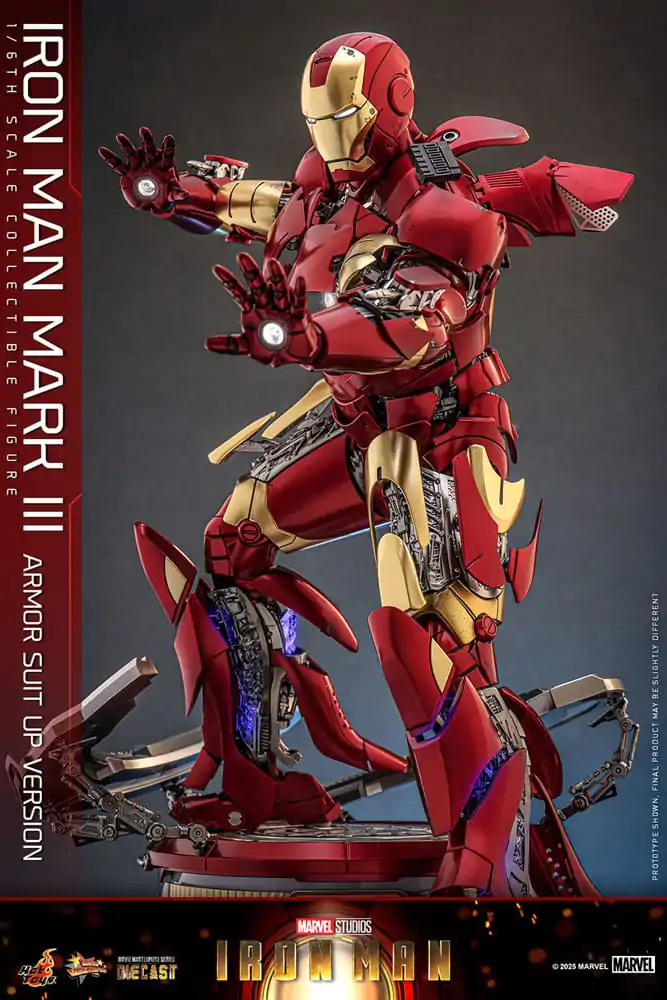 Iron Man Movie Masterpiece Lijevana akcijska figura 1/6 Iron Man Mark III (Armor Suit Up Version) 32 cm fotografija proizvoda