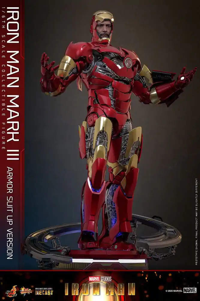 Iron Man Movie Masterpiece Lijevana akcijska figura 1/6 Iron Man Mark III (Armor Suit Up Version) 32 cm fotografija proizvoda