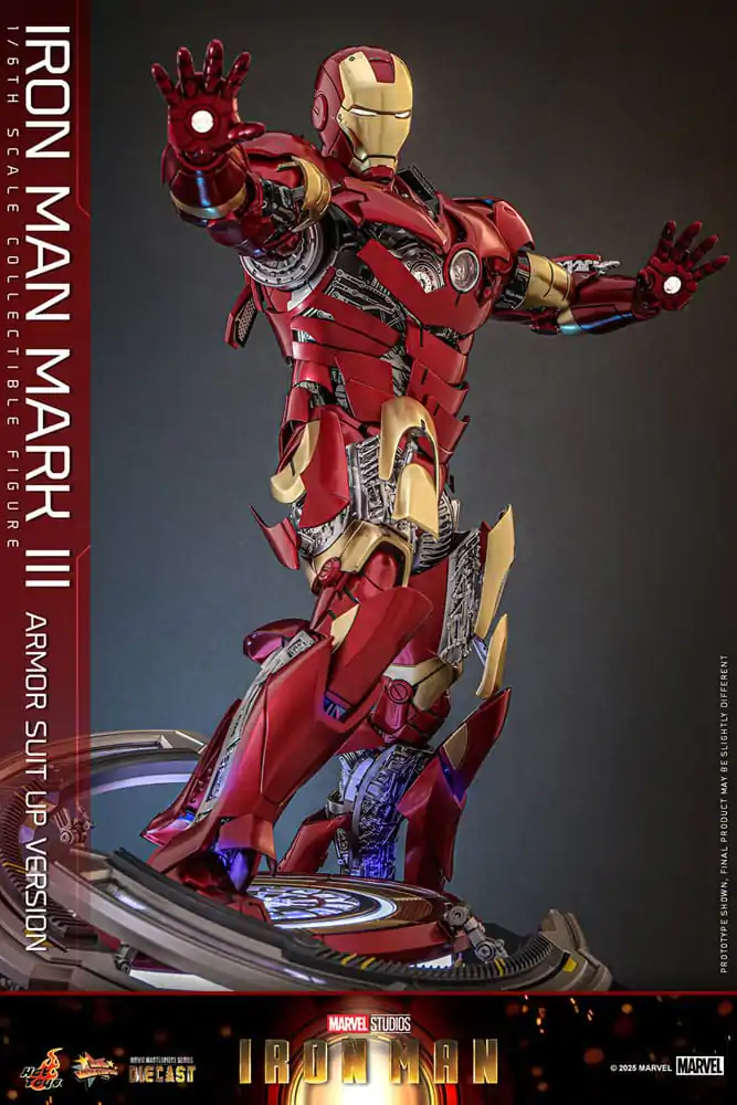 Iron Man Movie Masterpiece Lijevana akcijska figura 1/6 Iron Man Mark III (Armor Suit Up Version) 32 cm fotografija proizvoda