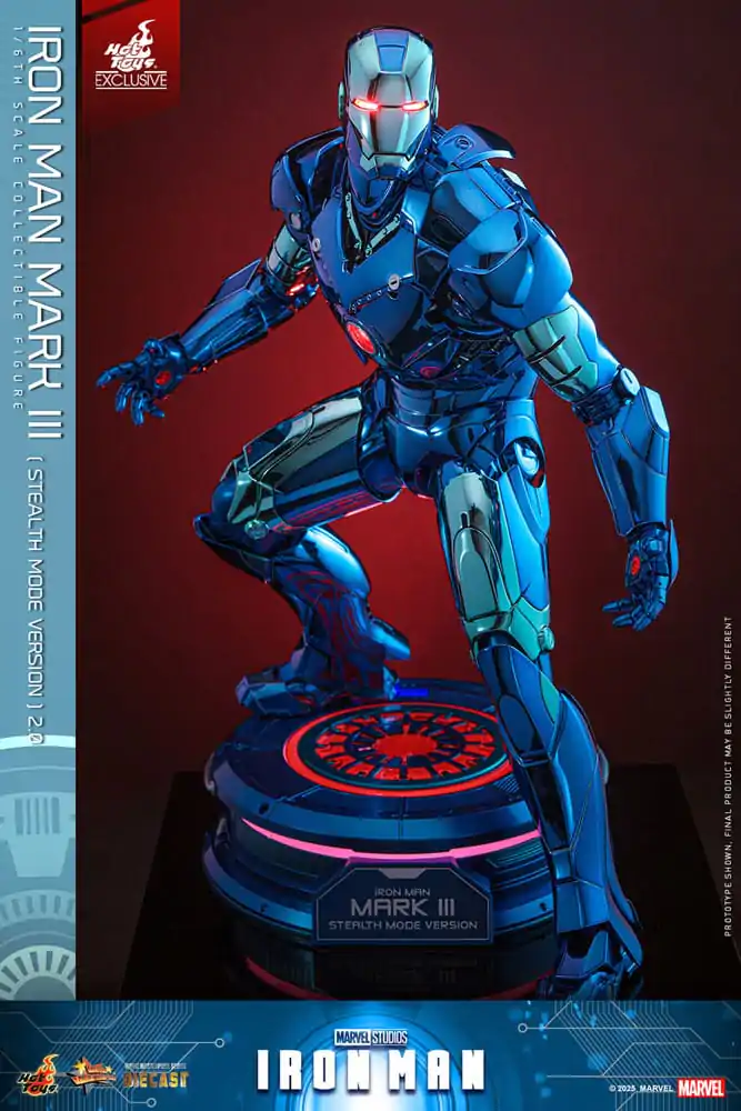 Iron Man Movie Masterpiece Lijevana akcijska figura 1/6 Iron Man Mark III (Stealth Mode Ver.) 2.0 Hot Toys Exclusive 33 cm fotografija proizvoda
