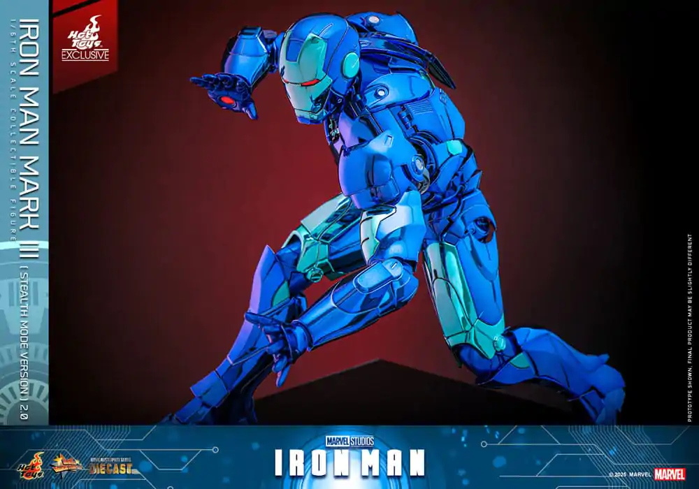 Iron Man Movie Masterpiece Lijevana akcijska figura 1/6 Iron Man Mark III (Stealth Mode Ver.) 2.0 Hot Toys Exclusive 33 cm fotografija proizvoda