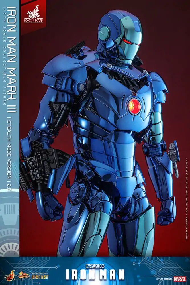 Iron Man Movie Masterpiece Lijevana akcijska figura 1/6 Iron Man Mark III (Stealth Mode Ver.) 2.0 Hot Toys Exclusive 33 cm fotografija proizvoda