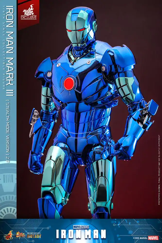 Iron Man Movie Masterpiece Lijevana akcijska figura 1/6 Iron Man Mark III (Stealth Mode Ver.) 2.0 Hot Toys Exclusive 33 cm fotografija proizvoda