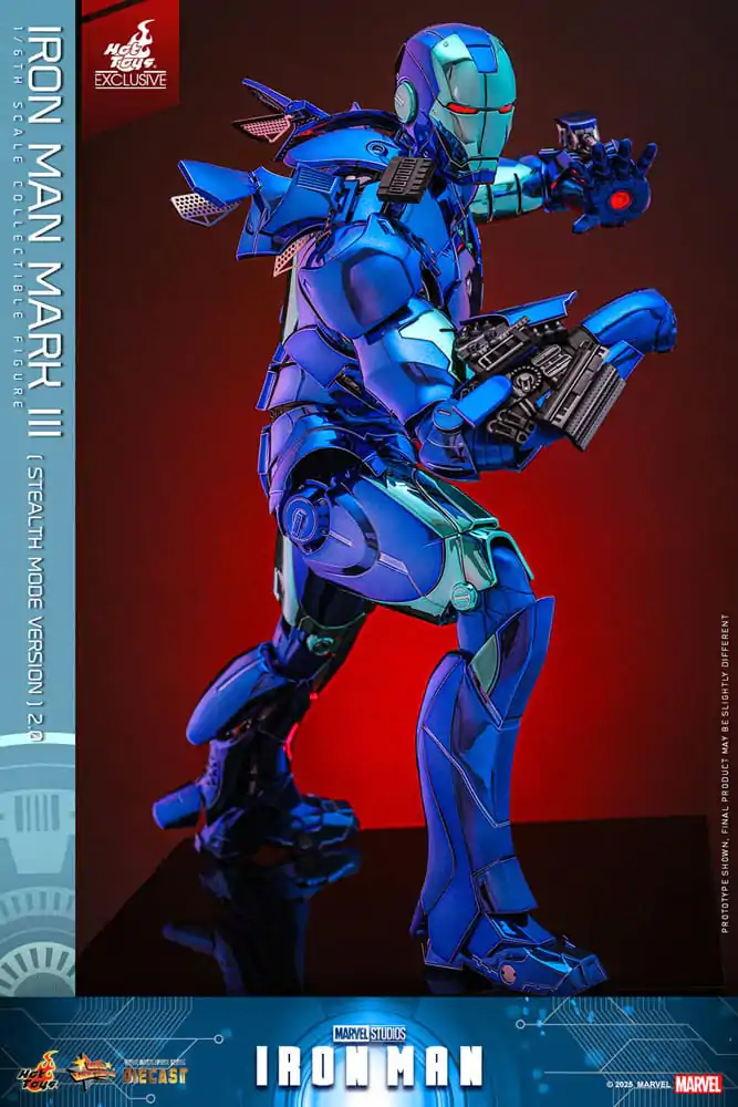 Iron Man Movie Masterpiece Lijevana akcijska figura 1/6 Iron Man Mark III (Stealth Mode Ver.) 2.0 Hot Toys Exclusive 33 cm fotografija proizvoda