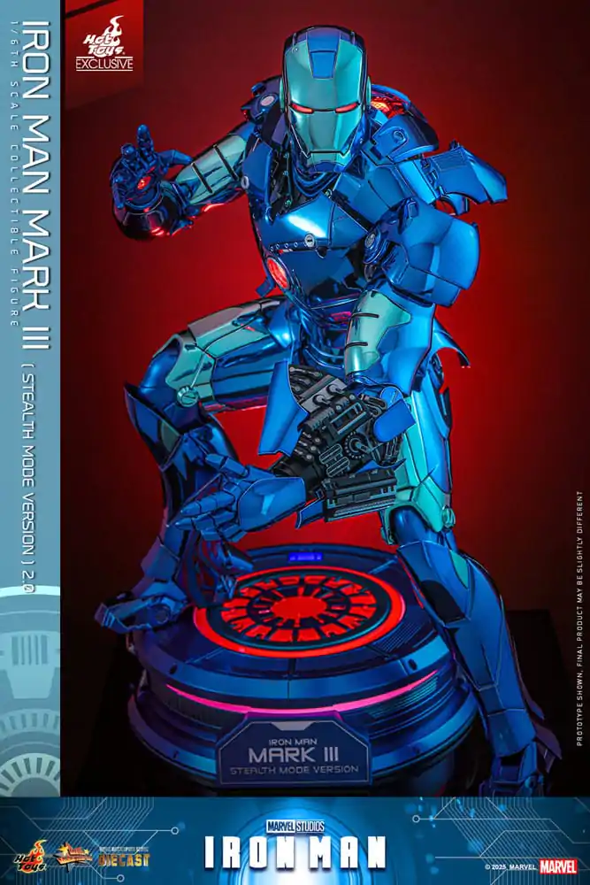 Iron Man Movie Masterpiece Lijevana akcijska figura 1/6 Iron Man Mark III (Stealth Mode Ver.) 2.0 Hot Toys Exclusive 33 cm fotografija proizvoda