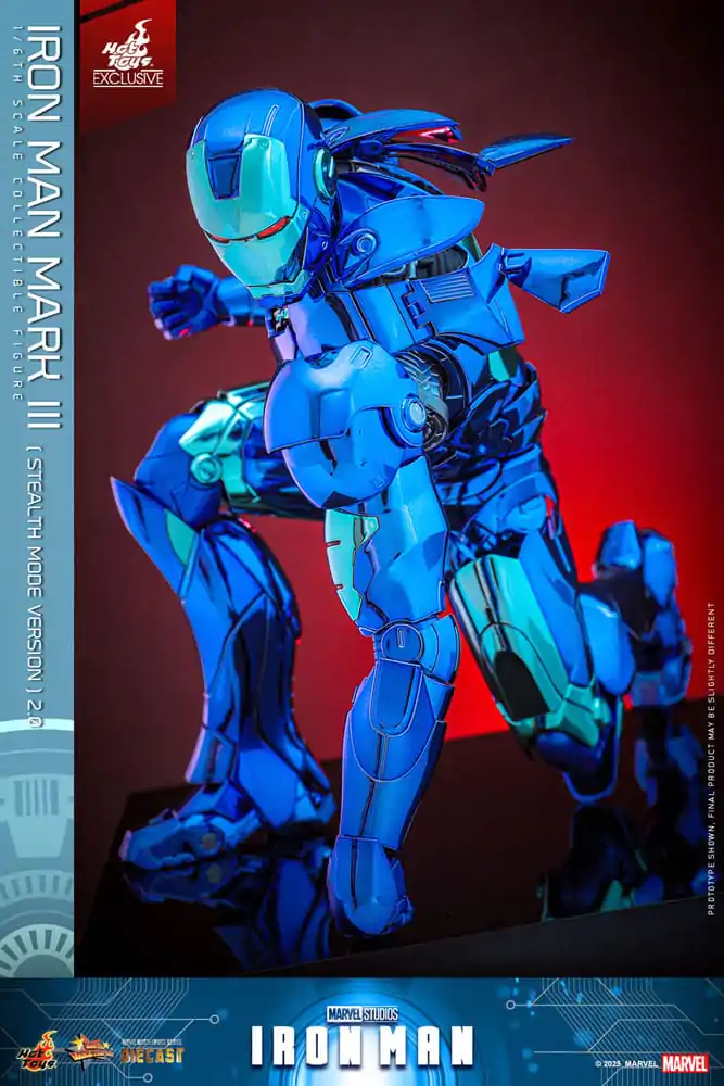Iron Man Movie Masterpiece Lijevana akcijska figura 1/6 Iron Man Mark III (Stealth Mode Ver.) 2.0 Hot Toys Exclusive 33 cm fotografija proizvoda