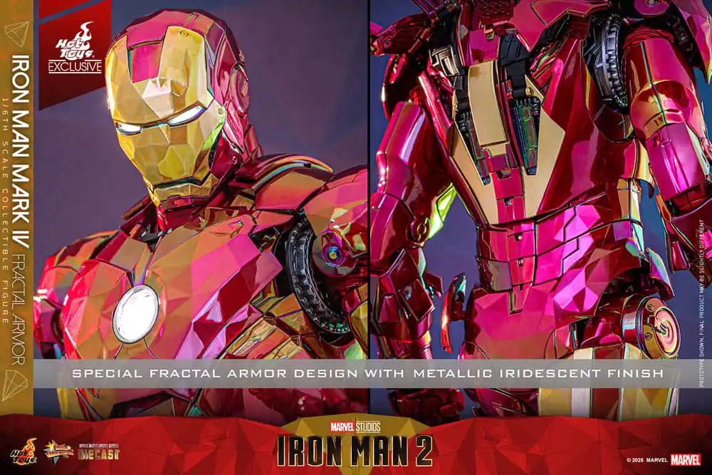 Iron Man Movie Masterpiece Diecast akcijska figura 1/6 Iron Man Mark VI (Fractal Armor) Hot Toys Exclusive 33 cm fotografija proizvoda