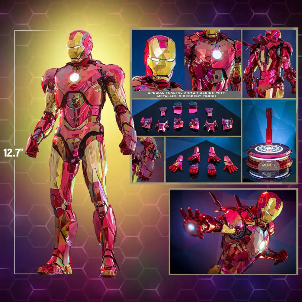 Iron Man Movie Masterpiece Diecast akcijska figura 1/6 Iron Man Mark VI (Fractal Armor) Hot Toys Exclusive 33 cm fotografija proizvoda