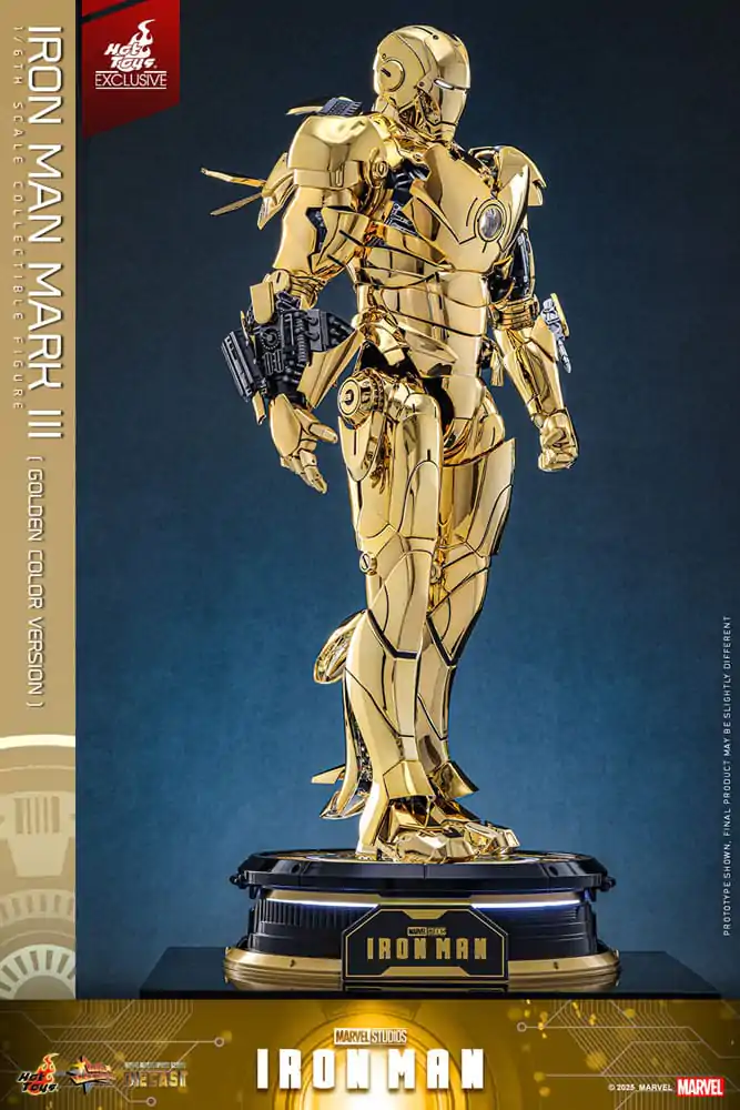Iron Man Movie Masterpiece Diecast akcijska figura 1/6 Iron Man Mark III (Gold Color Version) Hot Toys Exclusive 33 cm fotografija proizvoda