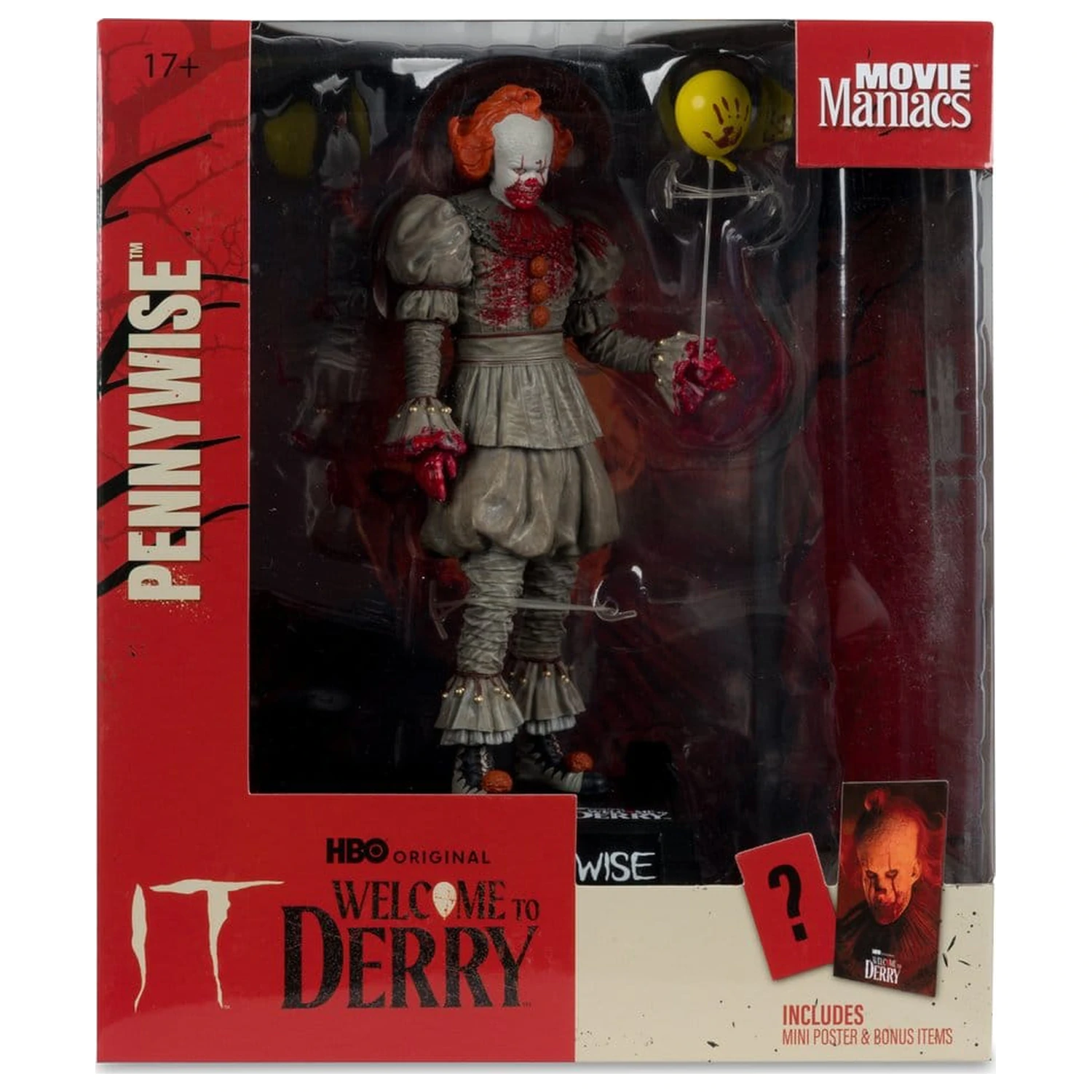 It Welcome to Derry Movie Maniacs Figura Pennywise (Bloody) 16 cm fotografija proizvoda