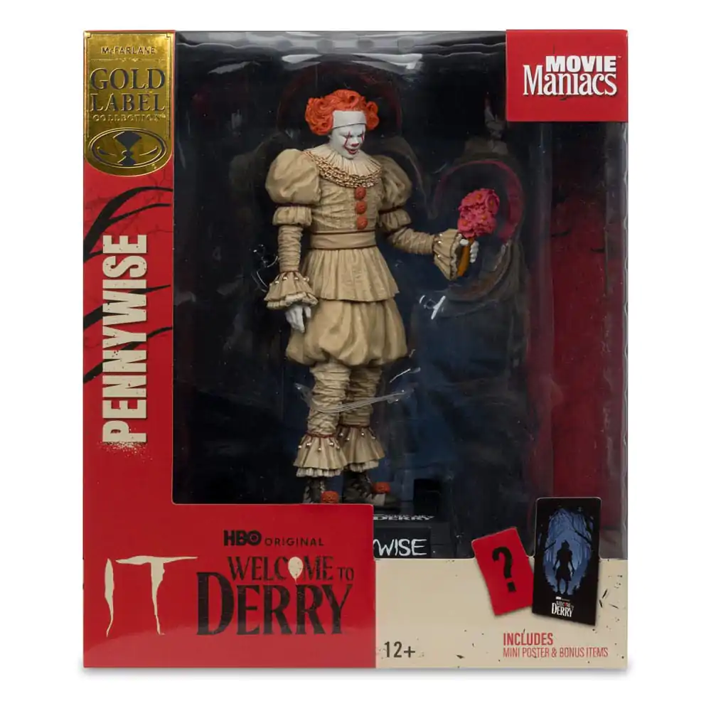 It: Welcome to Derry Movie Maniacs PVC statua Pennywise (Flashback) (Gold Label) 16 cm fotografija proizvoda