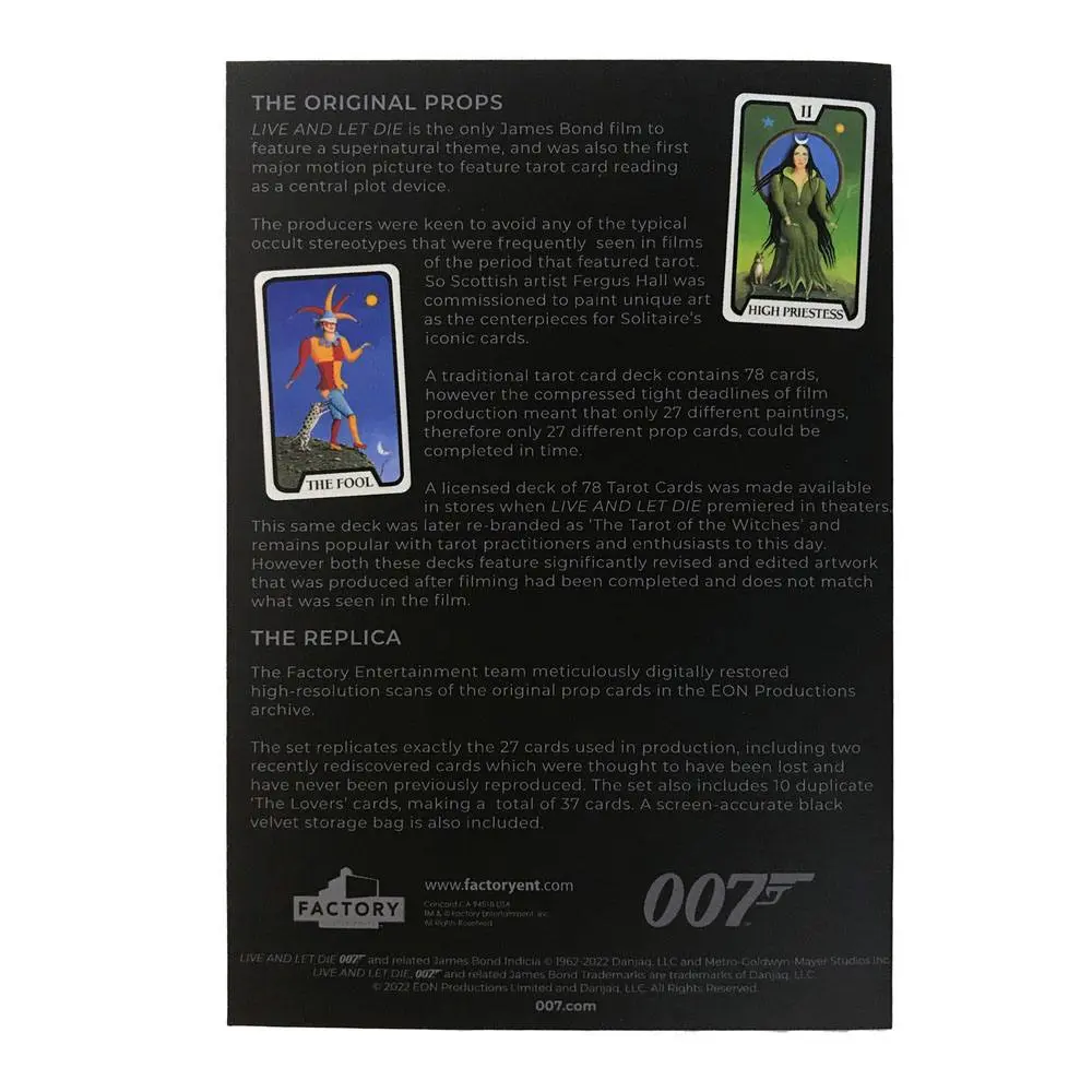 James Bond replika 1/1 Tarot karte Limited Edition fotografija proizvoda