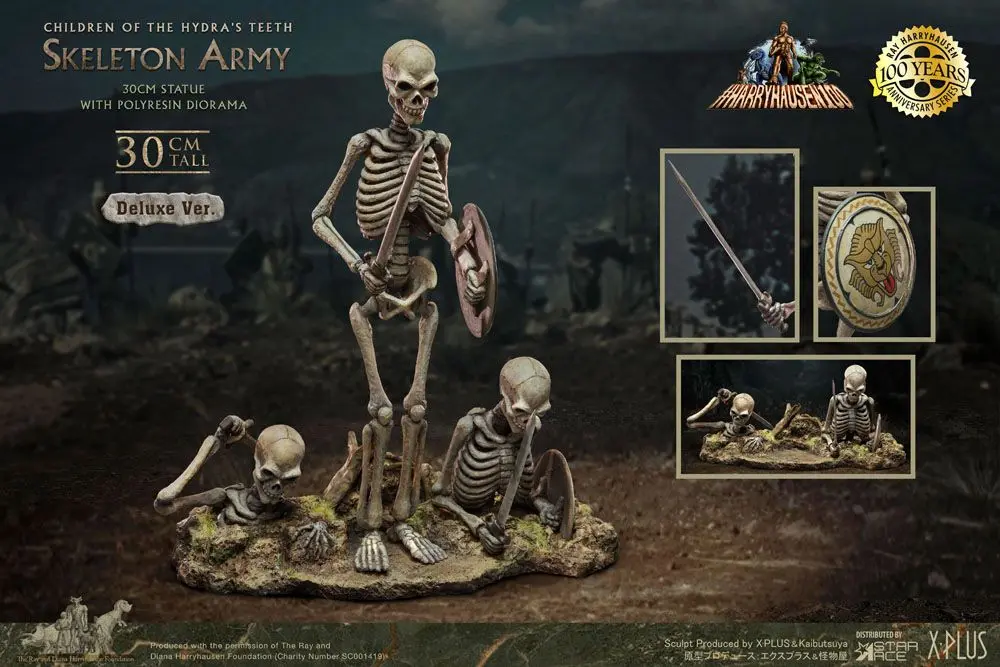 Jason and the Argonauts Gigantic Soft Vinyl statua Ray Harryhausens Skeleton Army (Children of the Hydra's Teeth) Deluxe Ver. 32 cm fotografija proizvoda