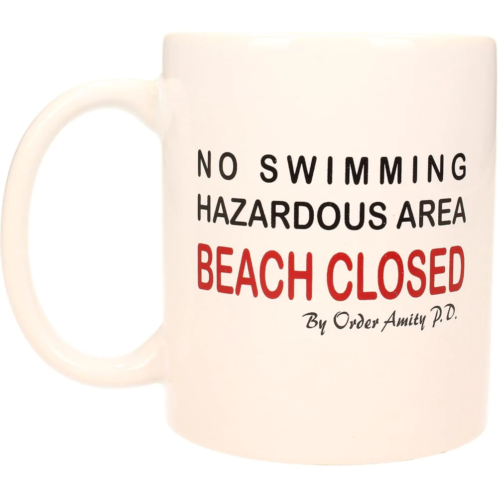 Jaws Mug Zatvoreno za plažu fotografija proizvoda