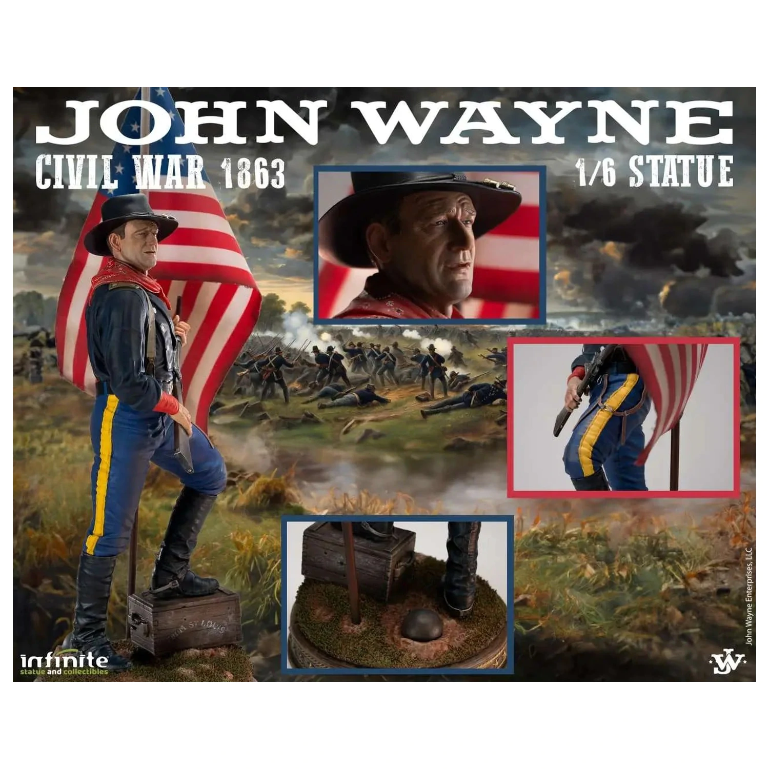 John Wayne Civil War 1863 Kip 1/6 48cm fotografija proizvoda