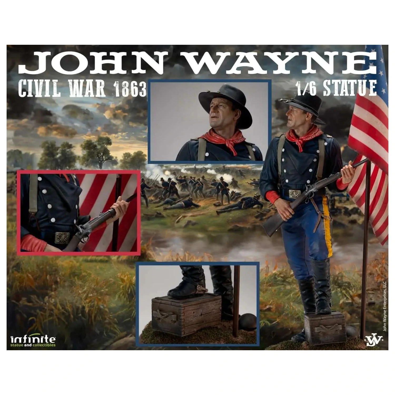 John Wayne Civil War 1863 Kip 1/6 48cm fotografija proizvoda