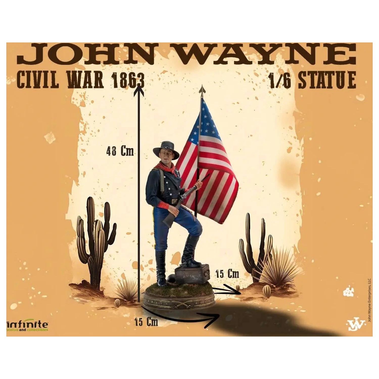 John Wayne Civil War 1863 Kip 1/6 48cm fotografija proizvoda