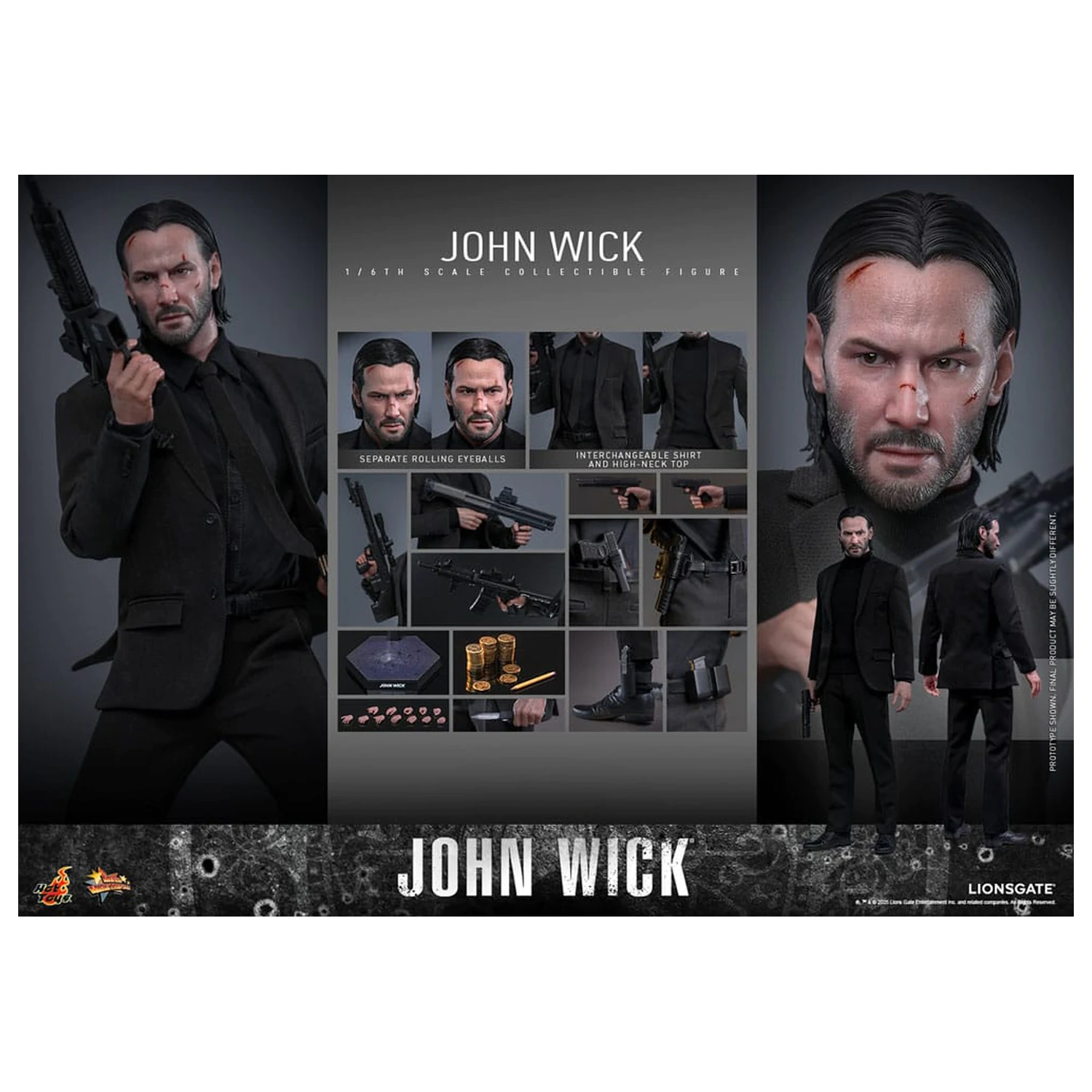 John Wick Movie Masterpiece akcijska figura 1/6 John Wick 31 cm fotografija proizvoda