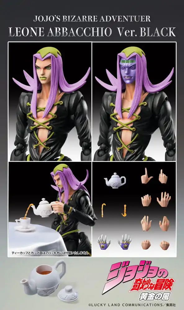 JoJo's Bizarre Adventure Part 5 Super Action akcijska figura Chozokado Leone Abbacchio Black Ver. 16 cm fotografija proizvoda