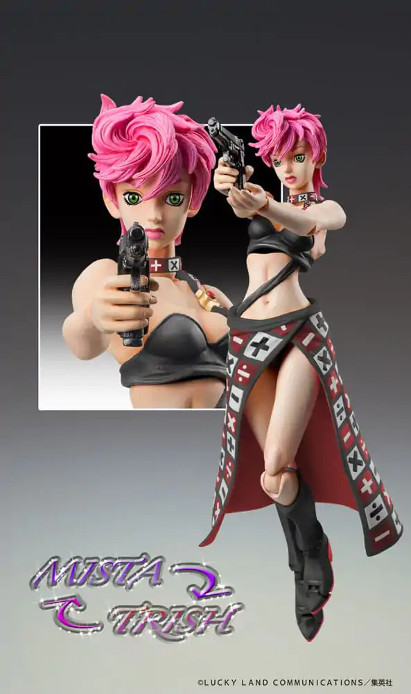 JoJo's Bizarre Adventure Part 5 Super Action akcijska figura Chozokado Trish Una Black Ver. 15 cm fotografija proizvoda