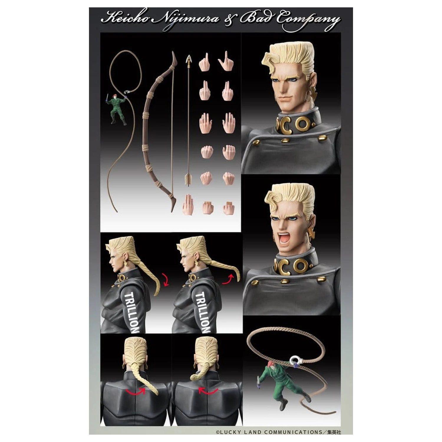JoJo's Bizarre Adventure: Diamond Is Unbreakable Action figura Chozokado Keicho Nijimura & Bad Company 17 cm fotografija proizvoda