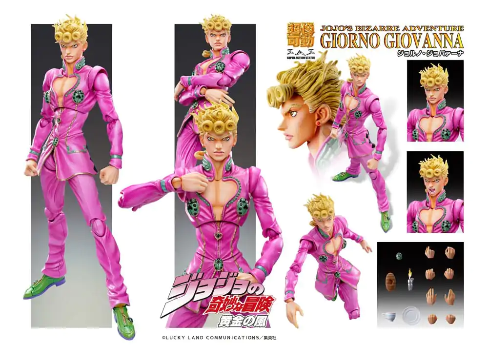 JoJo's Bizarre Adventure Part 5: Golden Wind akcijska figura Chozokado Giorno Giovanna (3rd-run) 15 cm fotografija proizvoda