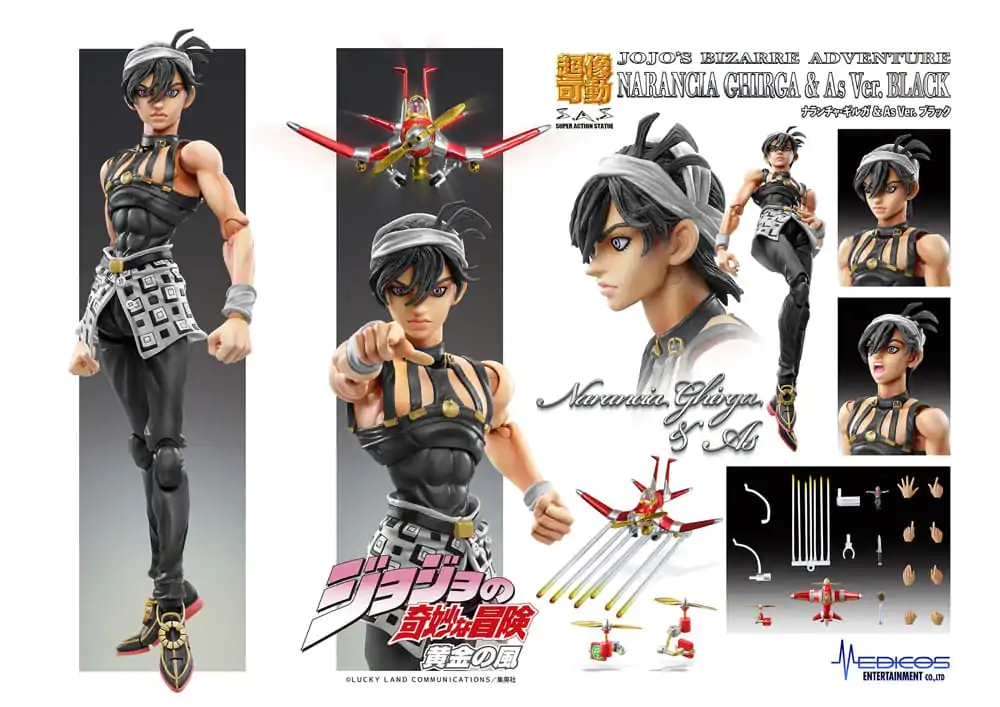 JoJo's Bizarre Adventure Part 5: Golden Wind Akcijska figura Chozokado (Narancia Ghirga & As Ver. Black) 15 cm fotografija proizvoda