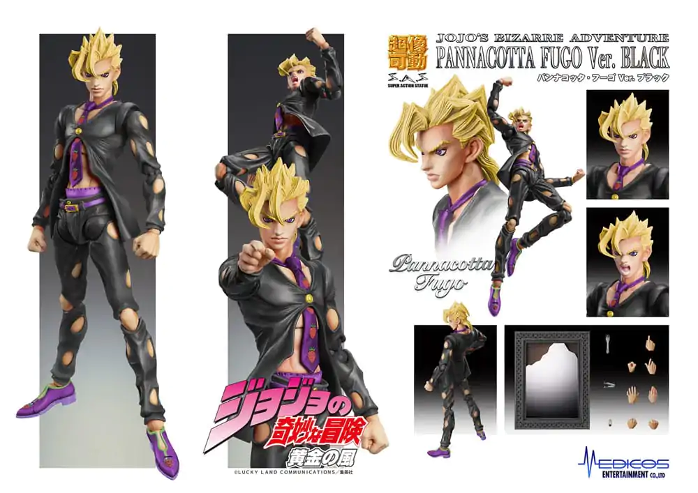 JoJo's Bizarre Adventure Part 5: Golden Wind akcijska figura Chozokado (Pannacotta Fugo Ver. Black) 15 cm fotografija proizvoda