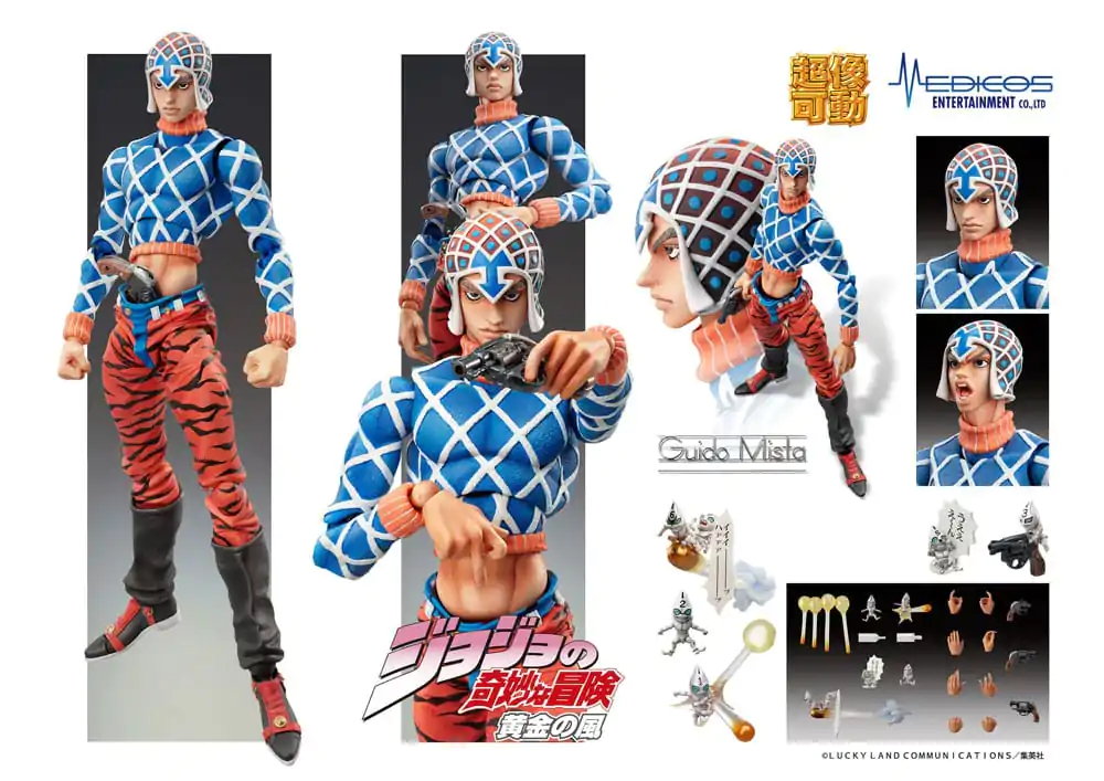 JoJo's Bizarre Adventure Part 5 Statue Legend PVC Kip Chozokado Guido Mista & S P (re-run) 15 cm fotografija proizvoda