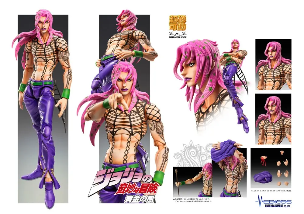 JoJo's Bizarre Adventure Part5 Super Action akcijska figura Chozokado (Diavolo) 16 cm fotografija proizvoda