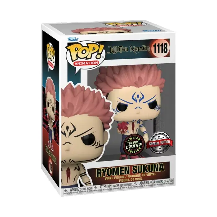 Jujutsu Kaisen Funko POP & Buddy! Animation Vinyl figura Sukuna w/Heart 9 cm Chase fotografija proizvoda