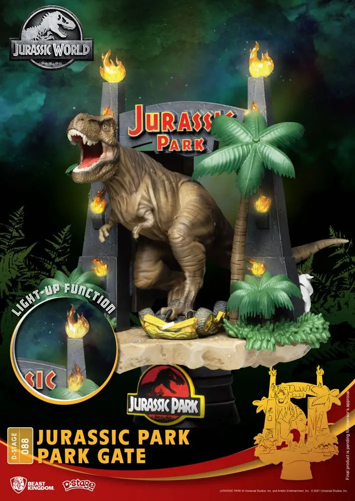 Jurassic Park D-Stage PVC Diorama Park Gate 15 cm fotografija proizvoda