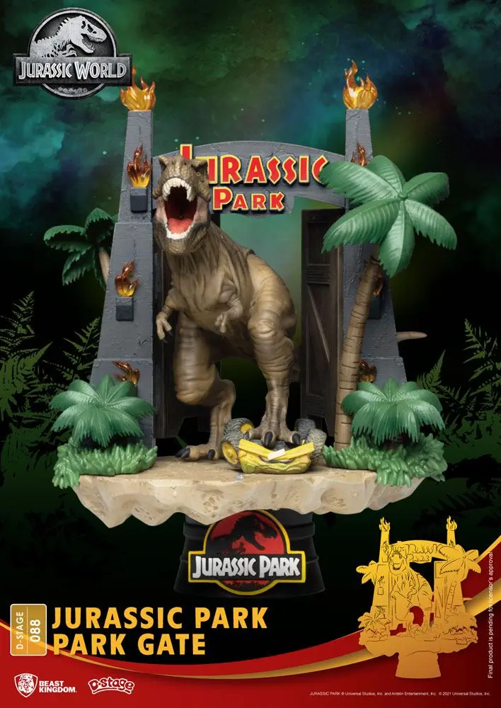 Jurassic Park D-Stage PVC Diorama Park Gate 15 cm fotografija proizvoda