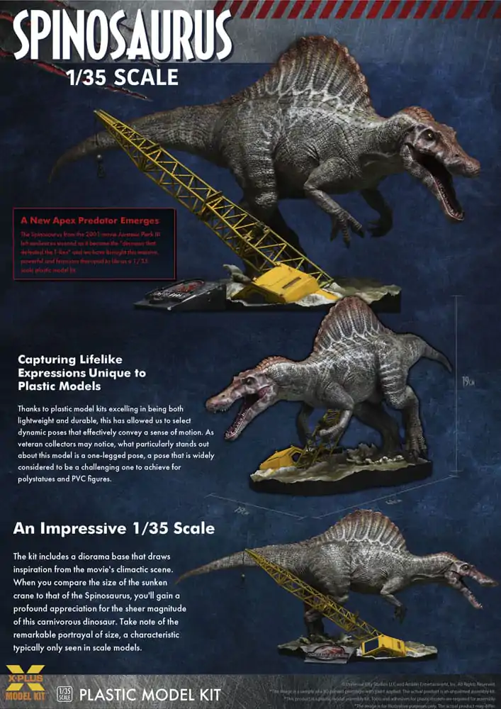 Jurassic Park III Plastični Model Kit 1/35 Spinosaurus 41 cm fotografija proizvoda