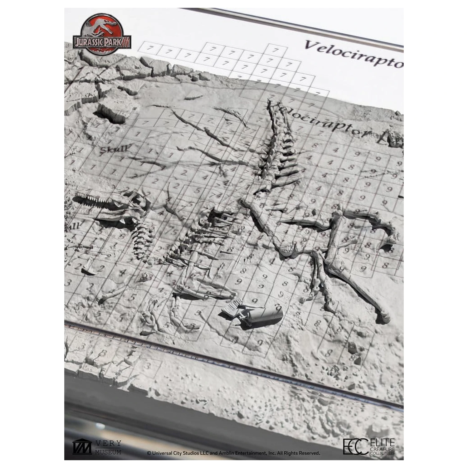 Jurassic Park III Karta iskopavanja Velociraptor 27 cm fotografija proizvoda