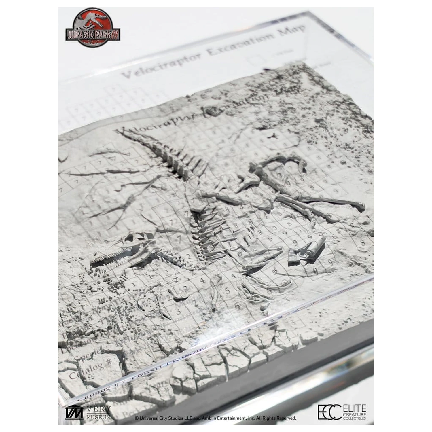Jurassic Park III Karta iskopavanja Velociraptor 27 cm fotografija proizvoda