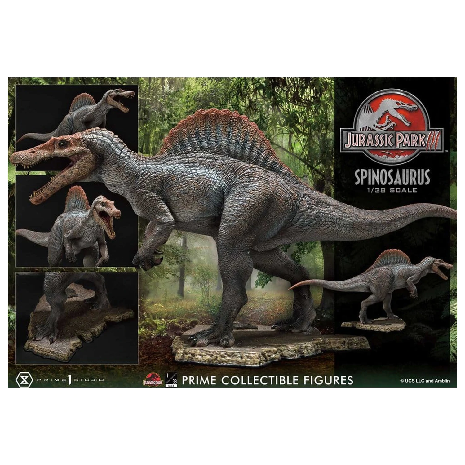 Jurassic Park III (Film) Prime Collectible Figures kip 1/38 Spinosaurus 24 cm fotografija proizvoda