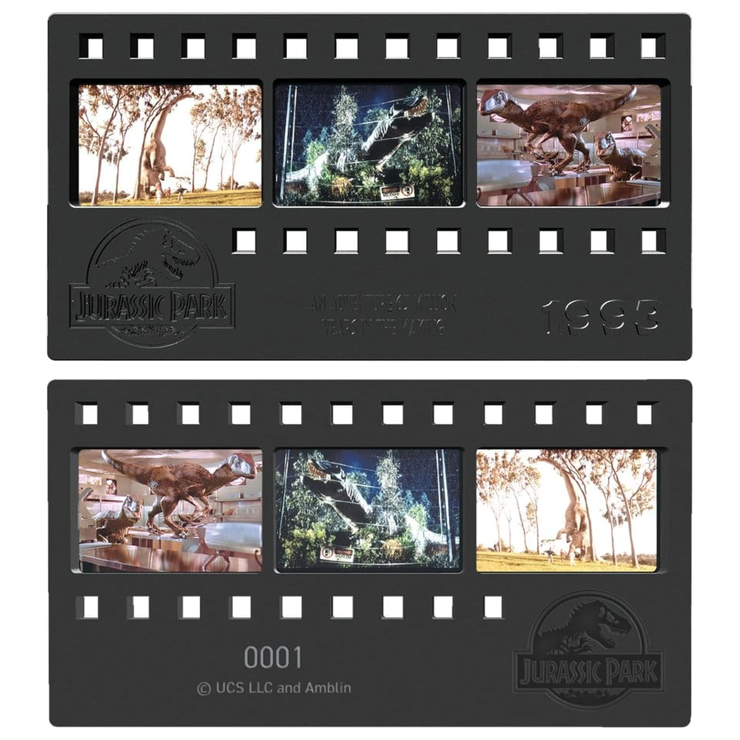 Jurassic Park Ingot metalna traka filma, kolekcionarski predmet, 12 cm fotografija proizvoda