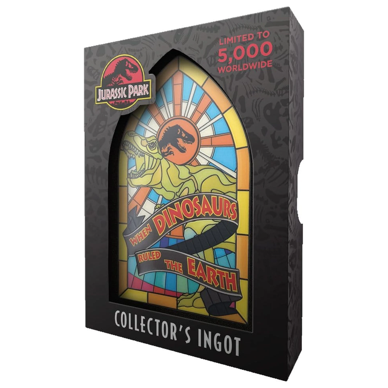 Jurassic Park Ingot u stilu vitraja, metalni, 11 cm fotografija proizvoda