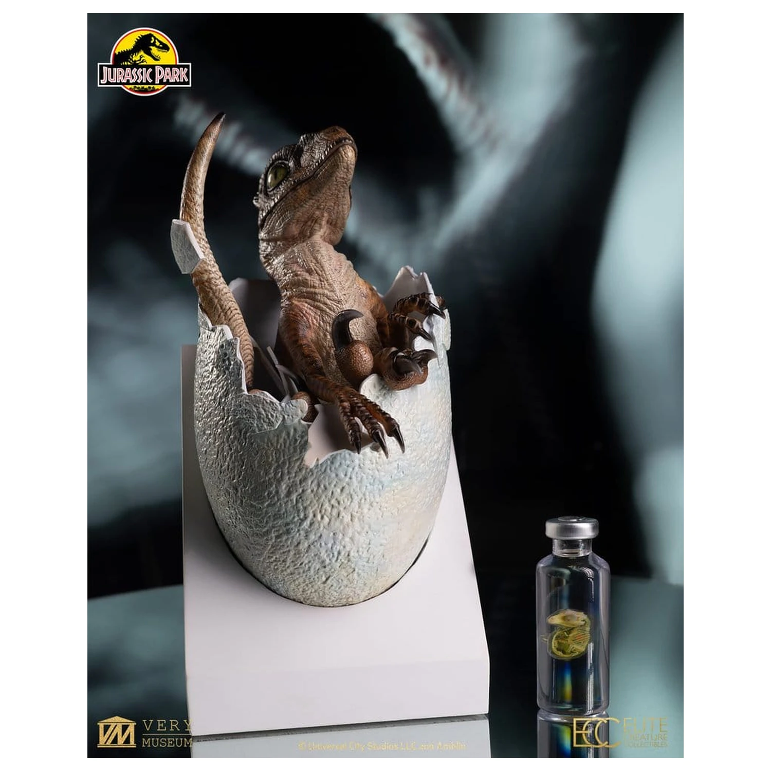 Jurassic Park Replika bista Velociraptor Jaje u izlijeganju 24 cm fotografija proizvoda