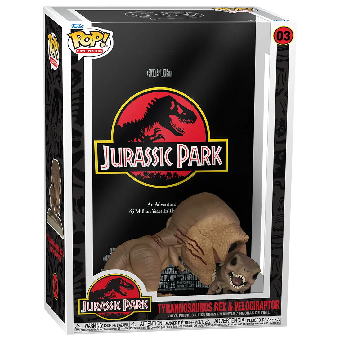 Jurassic Park POP! Filmski poster & Figura Tyrannosaurus Rex & Velociraptor 9 cm fotografija proizvoda