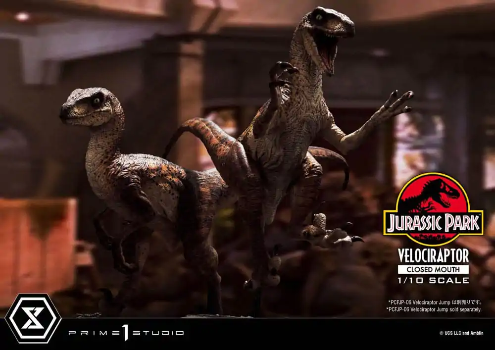 Jurassic Park Prime Collectibles kipić 1/10 Velociraptor zatvorenih usta 19 cm fotografija proizvoda