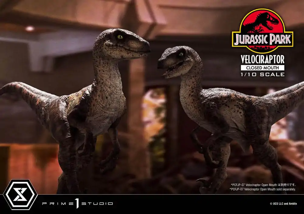 Jurassic Park Prime Collectibles kipić 1/10 Velociraptor zatvorenih usta 19 cm fotografija proizvoda