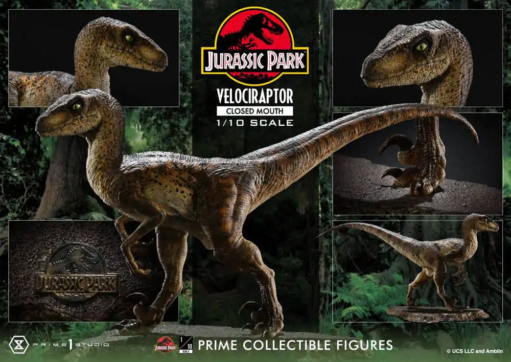 Jurassic Park Prime Collectibles kipić 1/10 Velociraptor zatvorenih usta 19 cm fotografija proizvoda