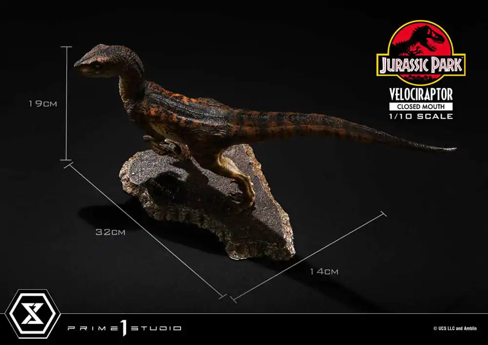 Jurassic Park Prime Collectibles kipić 1/10 Velociraptor zatvorenih usta 19 cm fotografija proizvoda