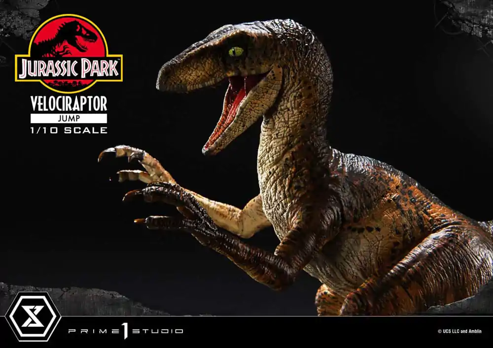 Jurassic Park Prime Collectibles Kip 1/10 Velociraptor Skok 21 cm fotografija proizvoda