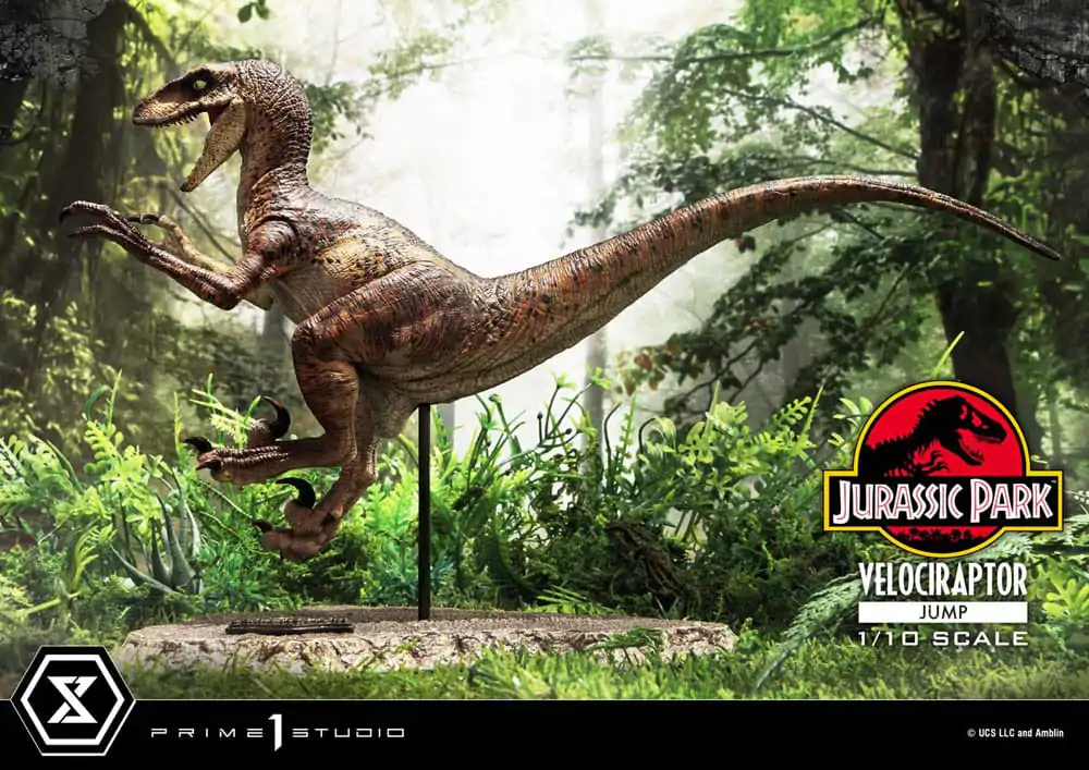 Jurassic Park Prime Collectibles Kip 1/10 Velociraptor Skok 21 cm fotografija proizvoda