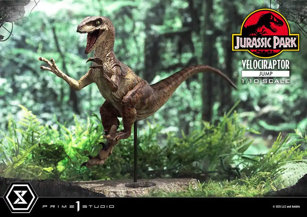 Jurassic Park Prime Collectibles Kip 1/10 Velociraptor Skok 21 cm fotografija proizvoda